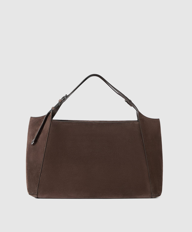Brunello Cucinelli Коричневая замшевая сумка-тоут Sartorial MBDLB2843 изображение 3
