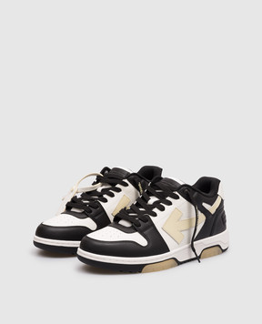 Off-White Белые кожаные кроссовки Out Of Office с логотипом OMIA189S26LEA008