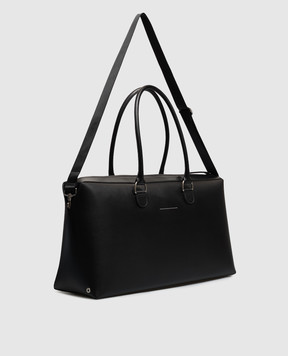 Maison Margiela MM6 Черная кожаная дорожная сумка Bauletto SB6WI0009P9061