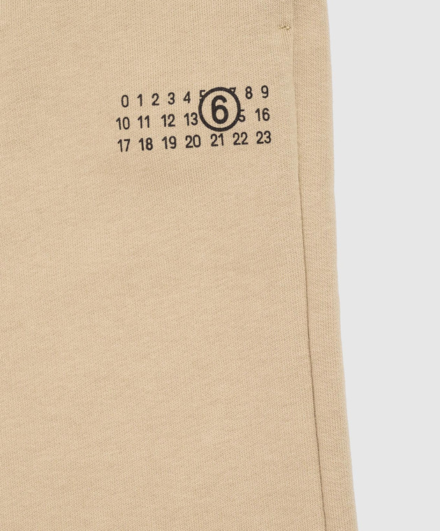 Maison Margiela MM6 Дитячі джогери кольору хакі з принтом логотипа M61148MM02X зображення 3
