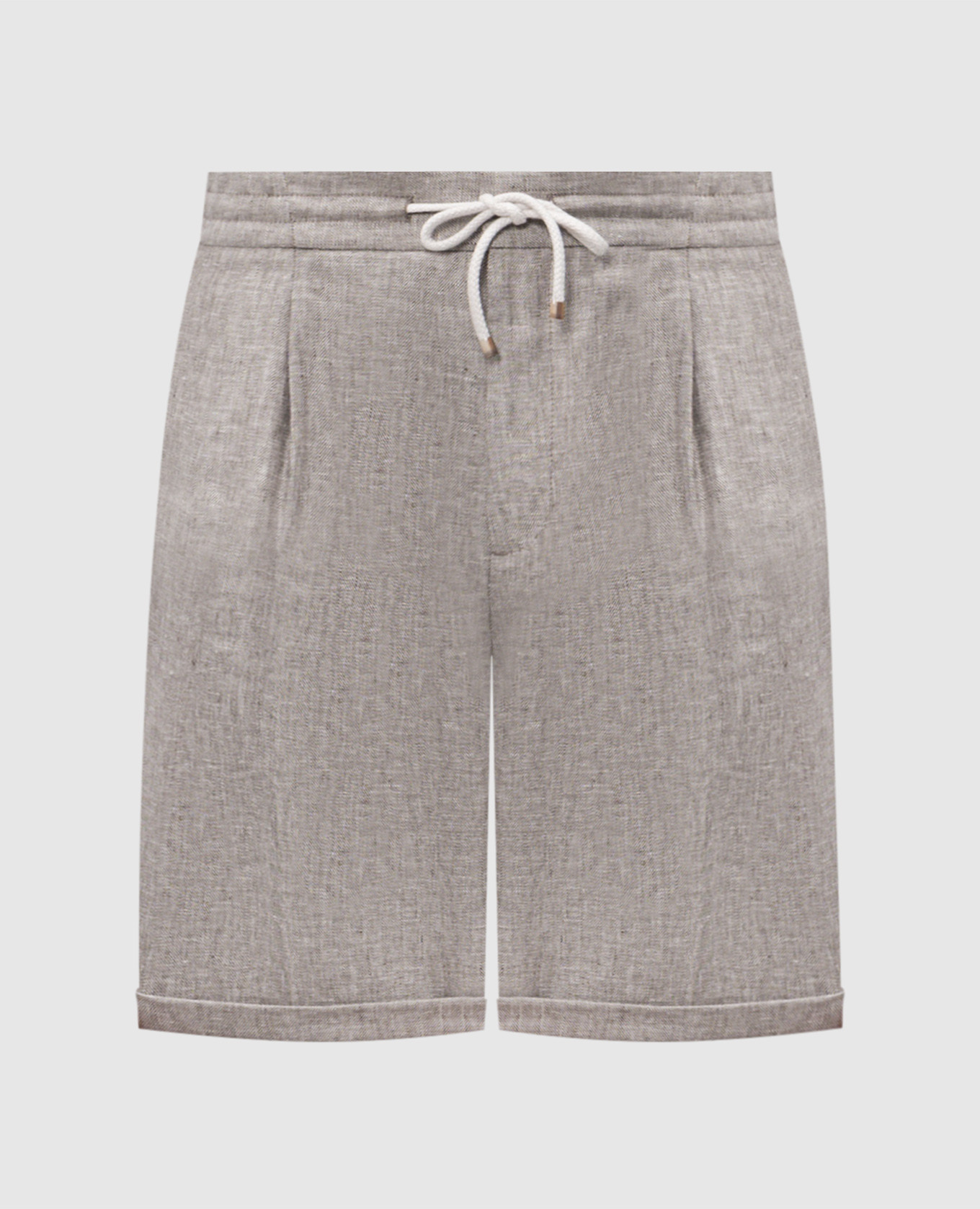 

Серые шорты из конопли и льна, Серый, Шорты