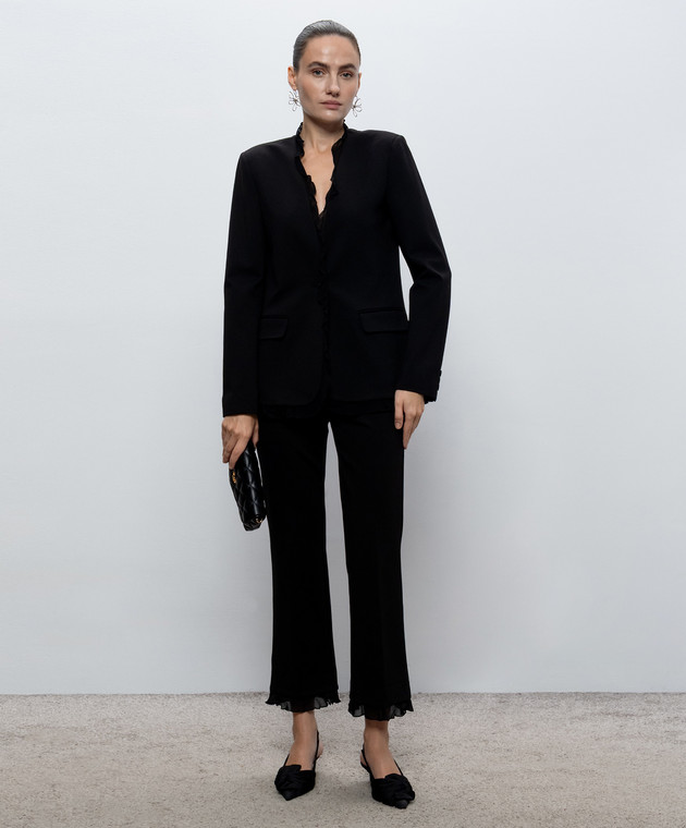 Twinset Черные брюки с оборками 262TP2273 изображение 2