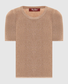 Max Mara Коричневий топ з люрексом MSTSEQUOIA