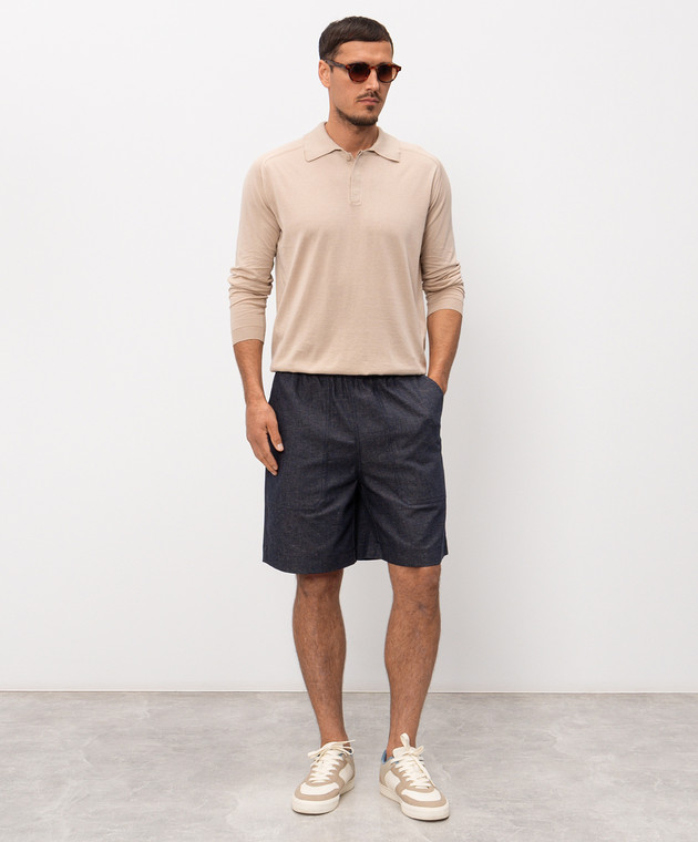 Sease Бежевое поло с длинными рукавами KP048XG106 изображение 2