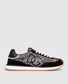 Dolce&Gabbana Чорні комбіновані кросівки з логотипом CK2288AP452
