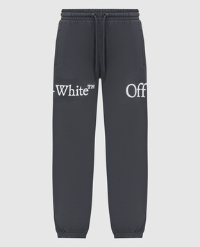 Off-White Сині спортивні штани з принтом логотипа 44MCH057F26F001