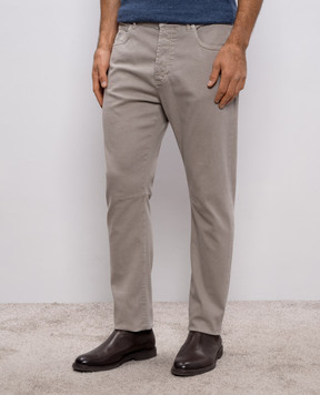 Brunello Cucinelli Сірі джинси з патчем логотипа M277PX1290