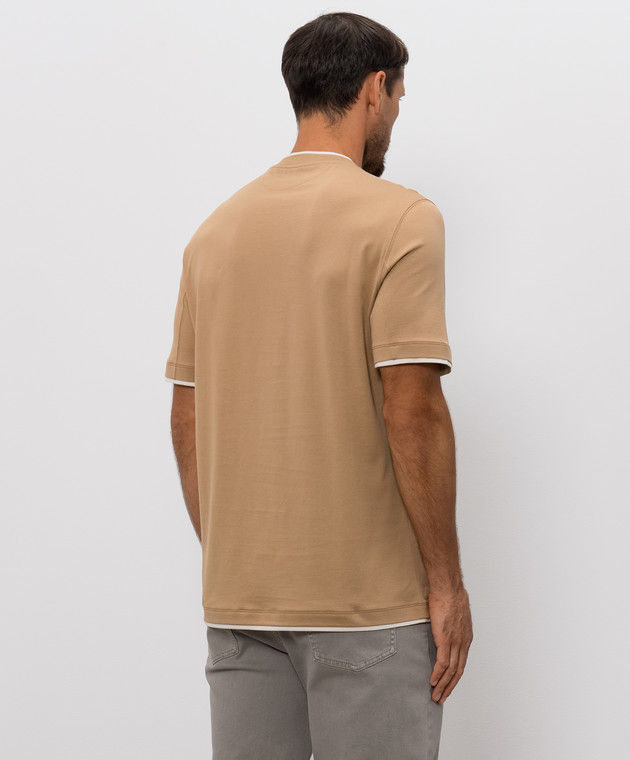 Brunello Cucinelli Футболка коричневого цвета M0B137427 изображение 4