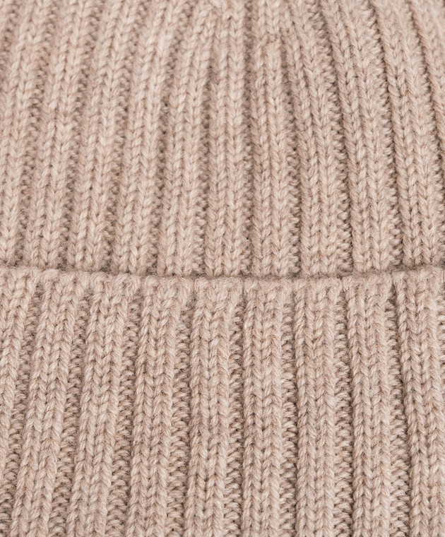 Cashmere&Whiskey Бежевая шапка из шерсти 201 изображение 4