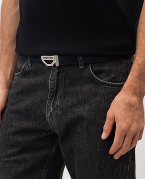 Stefano Ricci Синий замшевый ремень с логотипом N381SDC554P