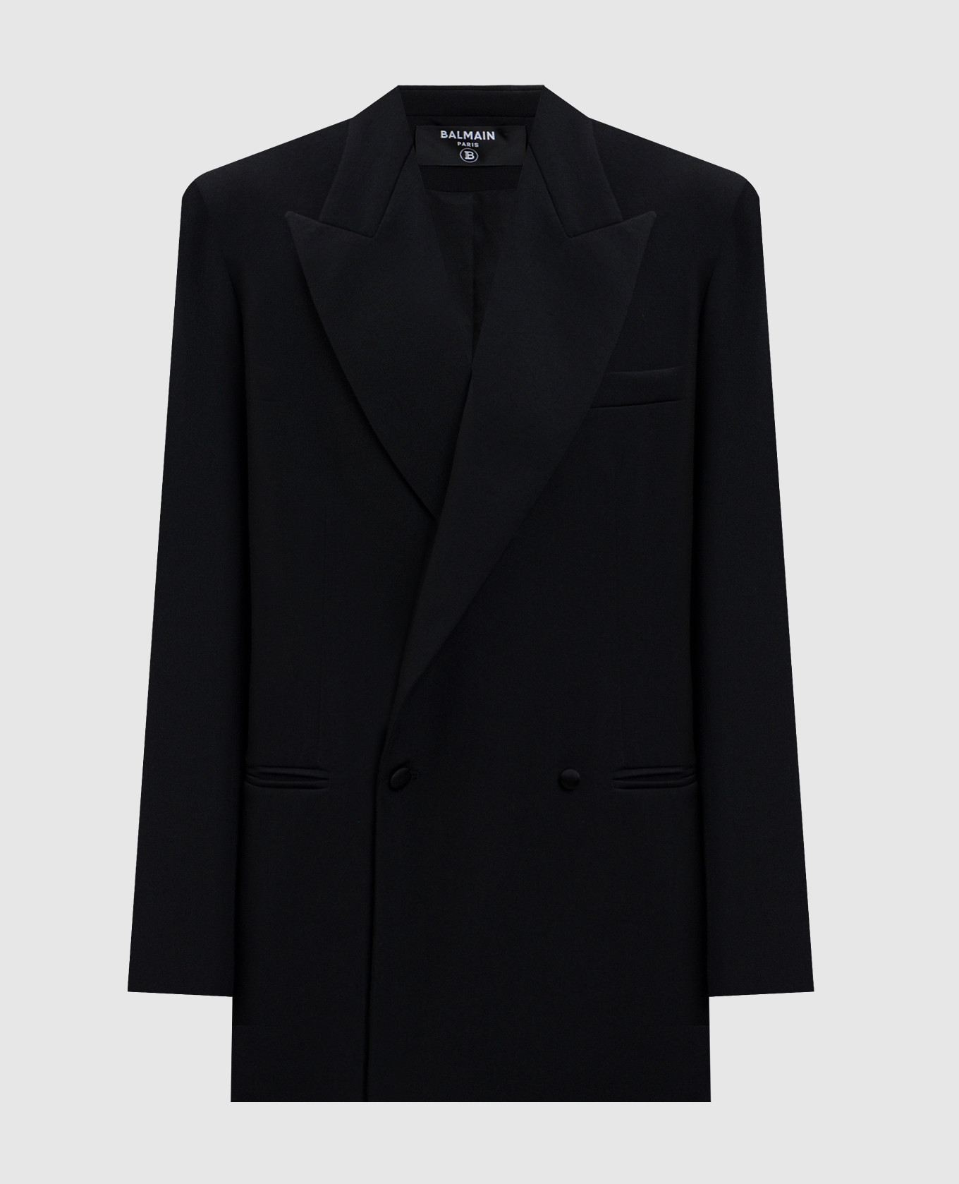 Черный двубортный жакет