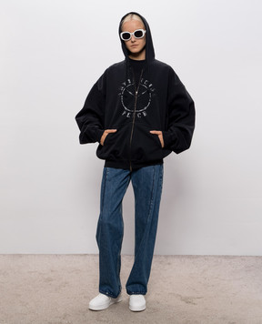 Vetements Черная спортивная куртка с принтом MH27ZU190Bw