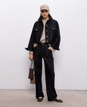 Brunello Cucinelli Бежевый джемпер в узор с люрексом MAZ226110P