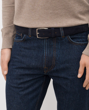 ISAIA Синій замшевий ремінь FB0047PLF04