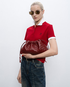 Bottega Veneta Червона шкіряна сумка-кісет Notte 844626V3IV0