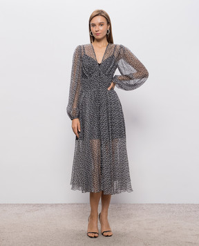 Dolce&Gabbana Черное платье в принт F632STIS165