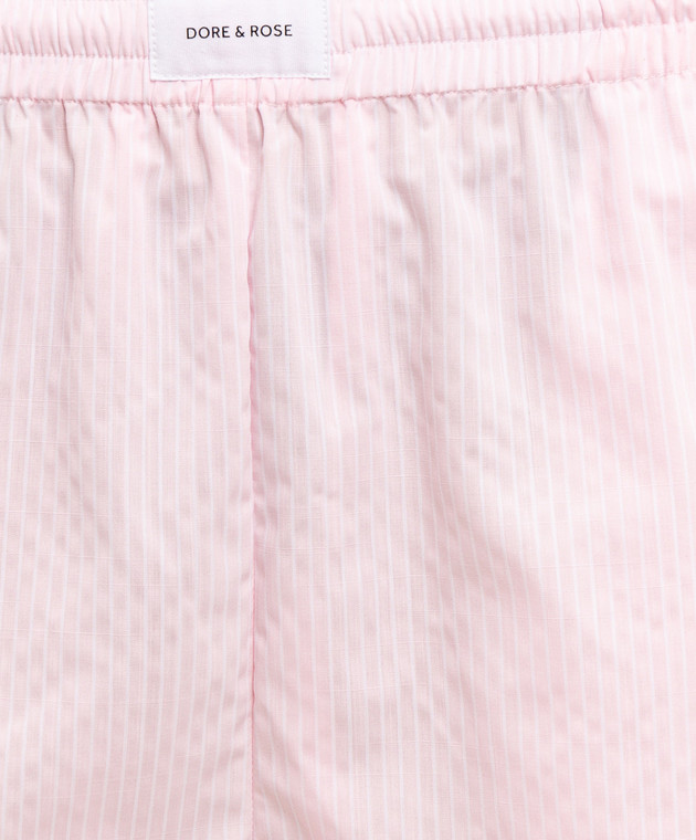 Dore & Rose Рожева піжама в смужку SHORTSLEEVESTRIPEDPJSE зображення 4