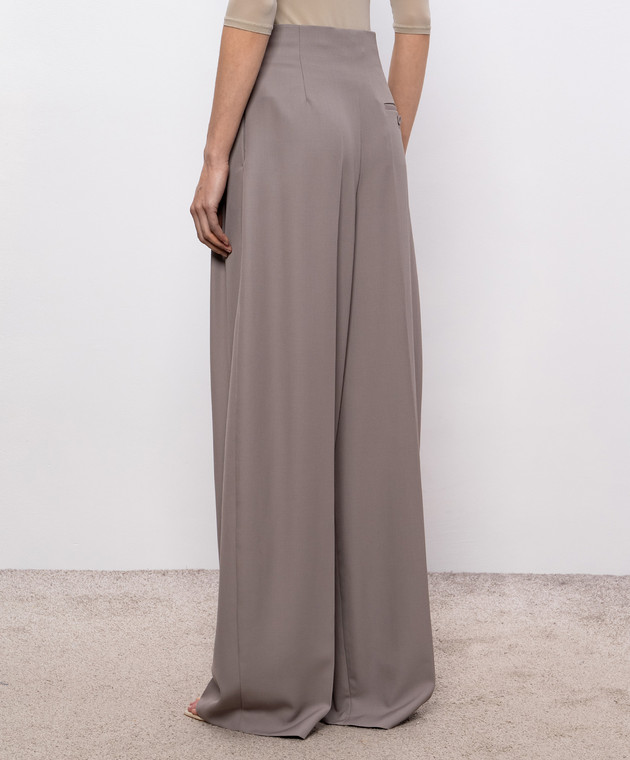 Thierry Mugler Серые палаццо из шерсти 26S1PA05291019 изображение 4