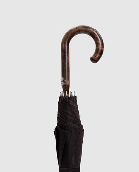 Pasotti Коричневый зонтик-трость в клеточку OMITUO142MILFORD