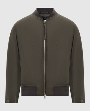 Y`S Yamamoto Бомбер цвета хаки с укороченными рукавами YQY03026