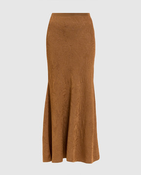 Twinset Коричневая юбка в тканом узоре 261TP3140
