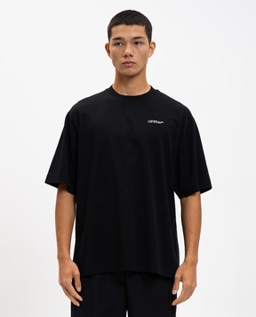 Off-White Чорна футболка Scribble 44MAA120F5J00M