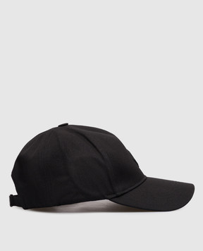 Moncler Чорна кепка з нашивкою логотипа L20933B000580U082