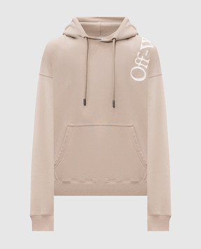 Off-White Бежеве худі з принтом логотипа 44MBB085F26F00O