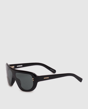 Jacquemus Чорні сонцезахисні окуляри Havana JAC225C1SUN