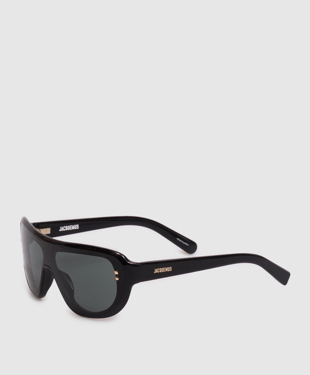 Jacquemus Чорні сонцезахисні окуляри Havana JAC225C1SUN зображення 3