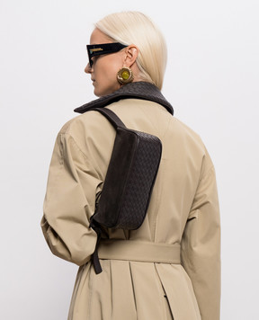 Bottega Veneta Коричнева замшева сумка Nodo 876370V6T61