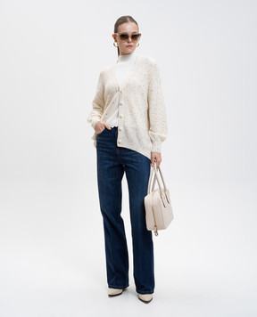 Twinset Білий кардиган з паєтками 252LL3BDD