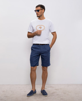 Stefano Ricci Біла футболка з вишивкою емблеми MNH6104970803