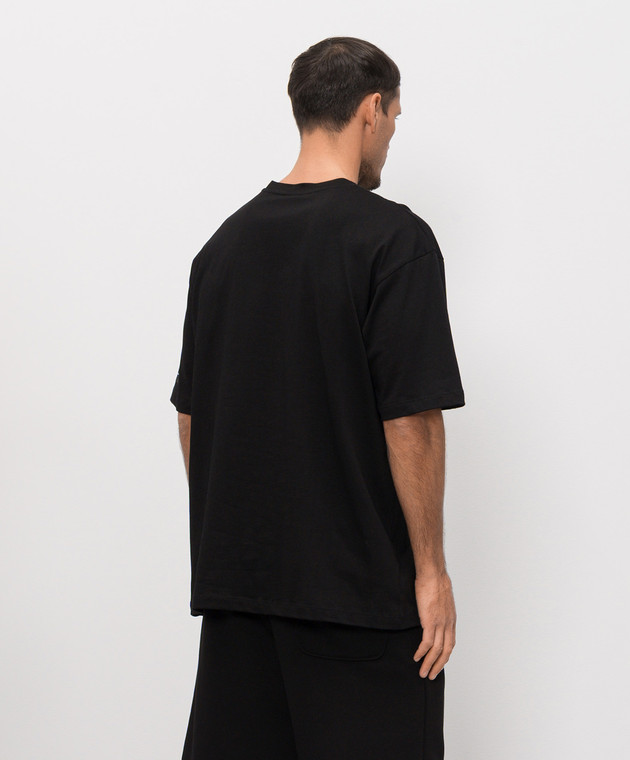 Comme des Fuckdown Чорна футболка з вишивкою емблеми FMS6CFABM01981 зображення 4