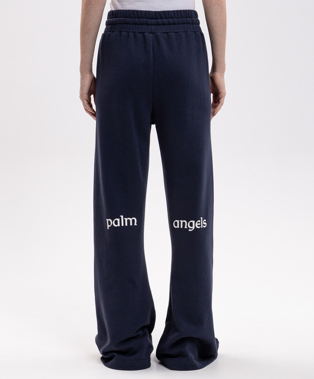 Palm Angels Синие спортивные брюки с принтом логотипа PAWCH006FL001 изображение 3
