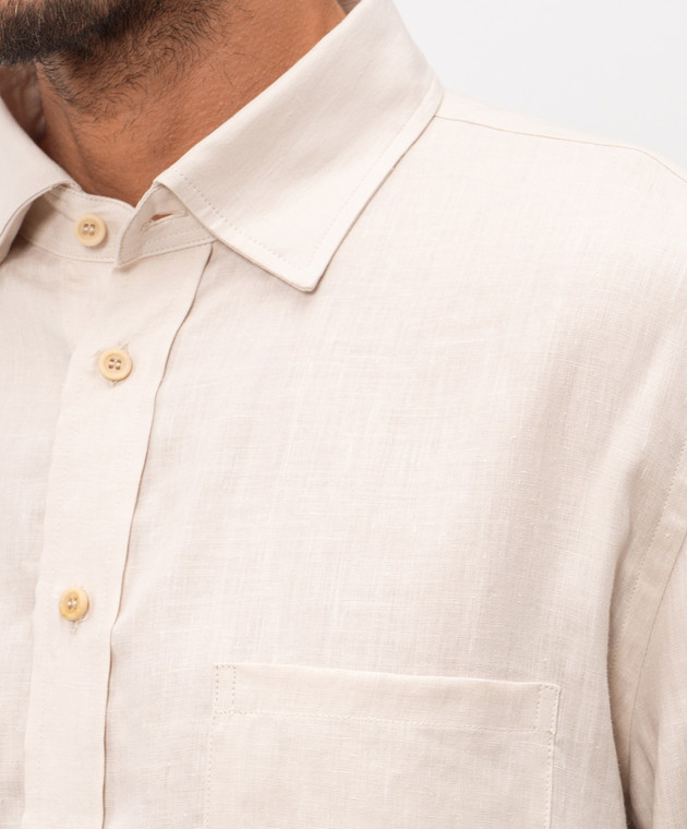 Sease Бежева сорочка з коноплі SI030TN359 зображення 5