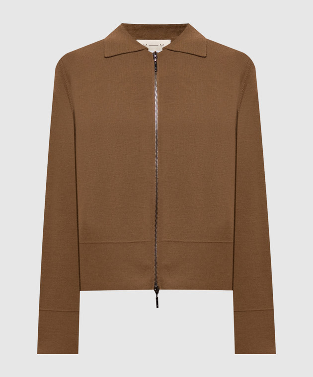 Max Mara Коричневый кардиган из шерсти MMLSNACK