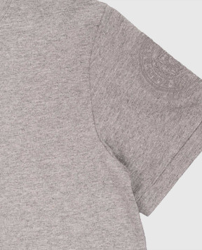 Balmain Дитяча сіра футболка з вишивкою BY8Q51Z31911214