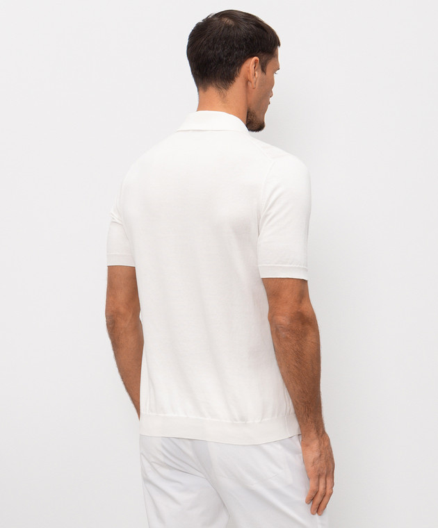 Cashmere&Whiskey Біле поло у фактурний візерунок M54268011 зображення 4