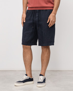 Peserico Сині шорти з льону R54235T00D02494