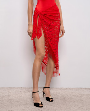 Venuja Красное парео BOHEMIA из кружева SR010A