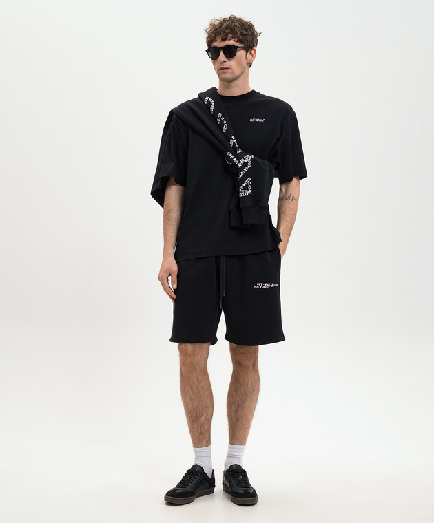Off-White Чорна футболка Half Arrow 44MAA120S26J008 зображення 2
