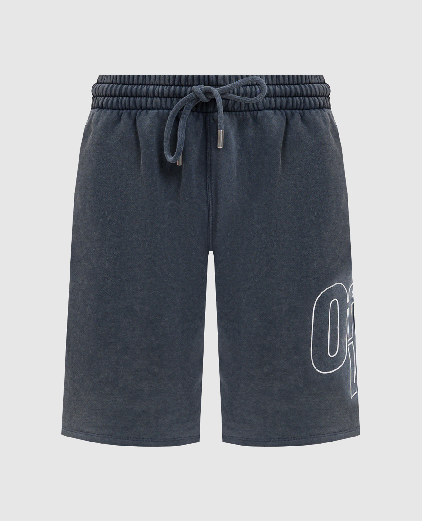 Синие шорты с принтом логотипа