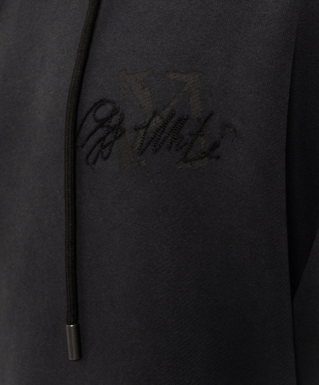 Off-White Серые худи 44MBB085F26F00C изображение 5