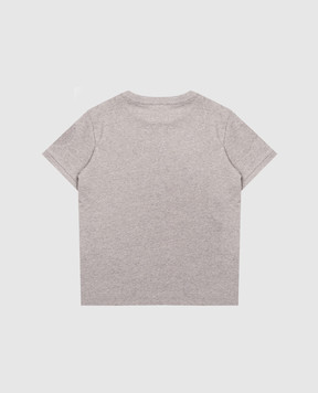 Balmain Дитяча сіра футболка з вишивкою BY8Q51Z31911214