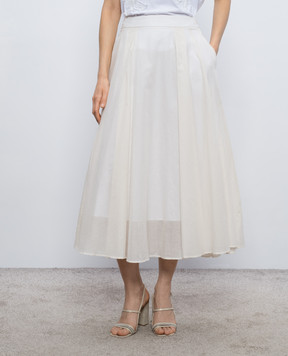 Peserico Спідниця міді кольору айворі P05150L100481