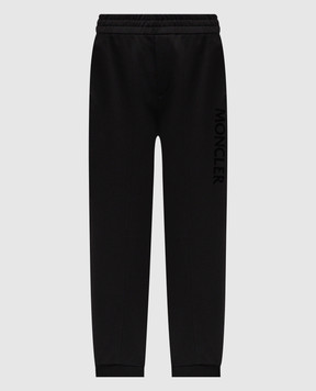 Moncler Черные джоггеры с логотипом K20918H0001789AZY