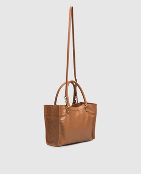 Balenciaga Коричнева шкіряна сумка-тоут LE City 852608210F6