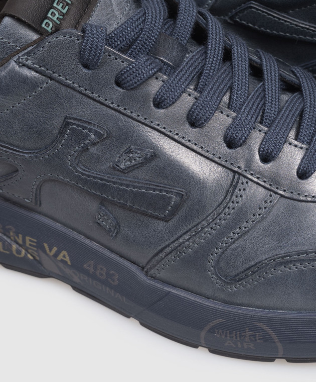 Premiata Синие кожаные кроссовки Mick 1807 MICK1807 изображение 5