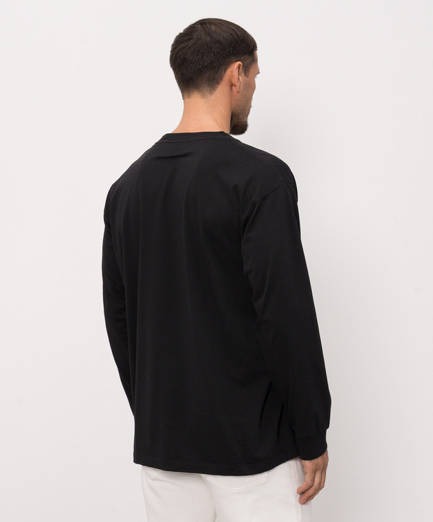 Maison Margiela MM6 Чорний лонгслів з нашивкою SH0NH0028M20258 зображення 4